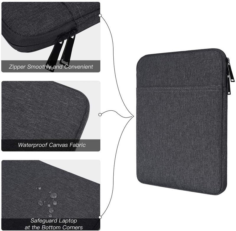 ProElite Tablet Sleeve Case Upto 11.5 inch for iPad 10.2/9.7/10.9/Pro 11/Samsung/Lenovo/Galaxy Tab A9 Plus/S7/S8/S9/Realme Pad/Oppo Pad/Xiaomi Mi pad 7/Redmi Pad, Oneplus Pad (with Pocket), Dark Grey - Image 3