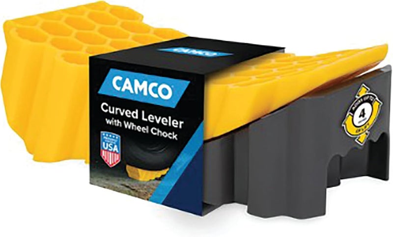 Camco Curved Leveler and Wheel Chock (44423) - Image 1