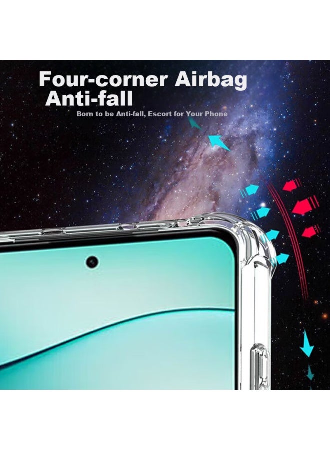Maikuqi Compatible With Xiaomi Redmi Note 14, Shockproof Phone Case With Four Corners, Full Protection, Airbag, Transparent Protective Cover, Soft Shell Tpu - Transparent White - Image 2