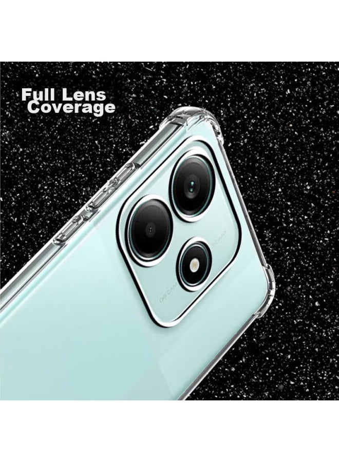 Maikuqi Compatible With Xiaomi Redmi Note 14, Shockproof Phone Case With Four Corners, Full Protection, Airbag, Transparent Protective Cover, Soft Shell Tpu - Transparent White - Image 4