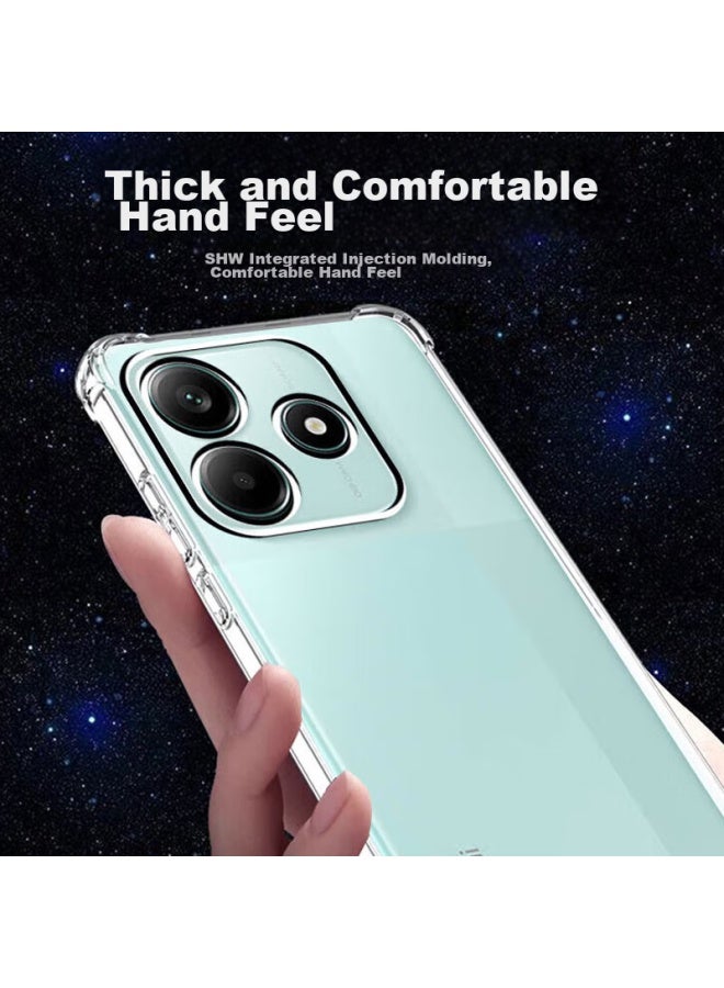 Maikuqi Compatible With Xiaomi Redmi Note 14, Shockproof Phone Case With Four Corners, Full Protection, Airbag, Transparent Protective Cover, Soft Shell Tpu - Transparent White - Image 3