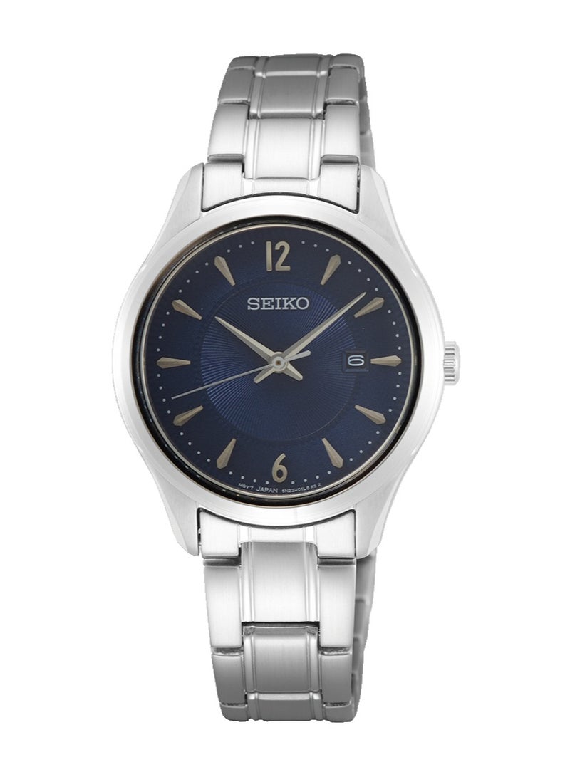 Classic Women’s Watch SUR425P1, 29.9 mm Blue Dial, Stainless Steel Case & Bracelet, 100 m WR