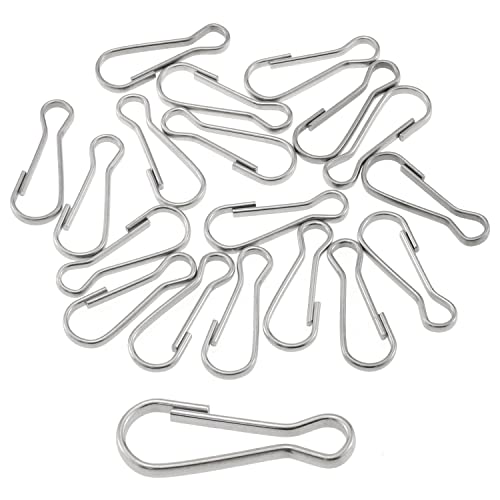 CHENJIN 100PCS 1Inch / 25mm 304 Stainless Steel Metal Spring Hooks Rust-Proof Lanyard Snap Clip Hooks for Key Chain, ID Card, DIY Spring Clip - Image 1