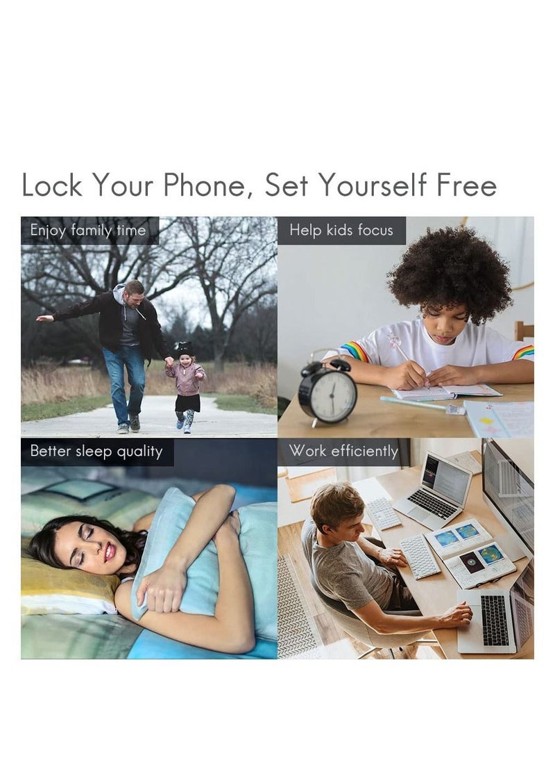 Y&D Cell Phone Lock Box With Timer Portable Time Lock Box For Iphone And Android Phone Help To Be Self-Discipline And Focus To Achieve Goals Prevent Phone Addiction Green - Image 4