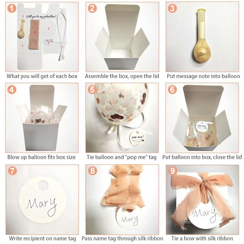 Senfaro 2 Pregnancy Announcement Boxes Pop Balloon with Message Baby Pregnancy Reveal Gift Box Surprise Baby Announcement Ideas for Grandparents Dad Children Friends - Image 4
