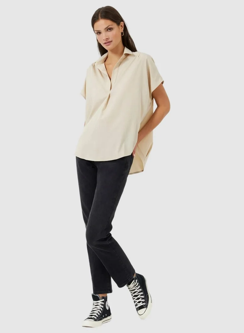 فرنش كونكشن Crepe Light Popover Shirt