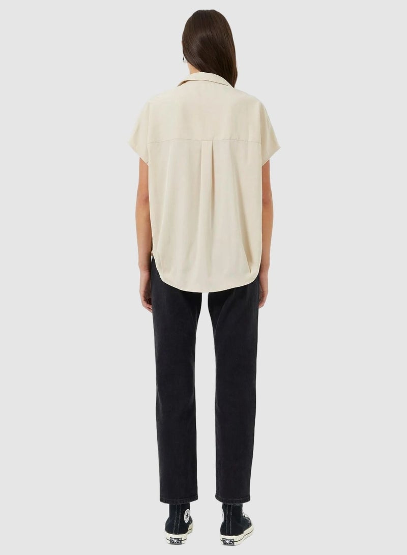 French Connection Crepe Light Popover Shirt - Image 3
