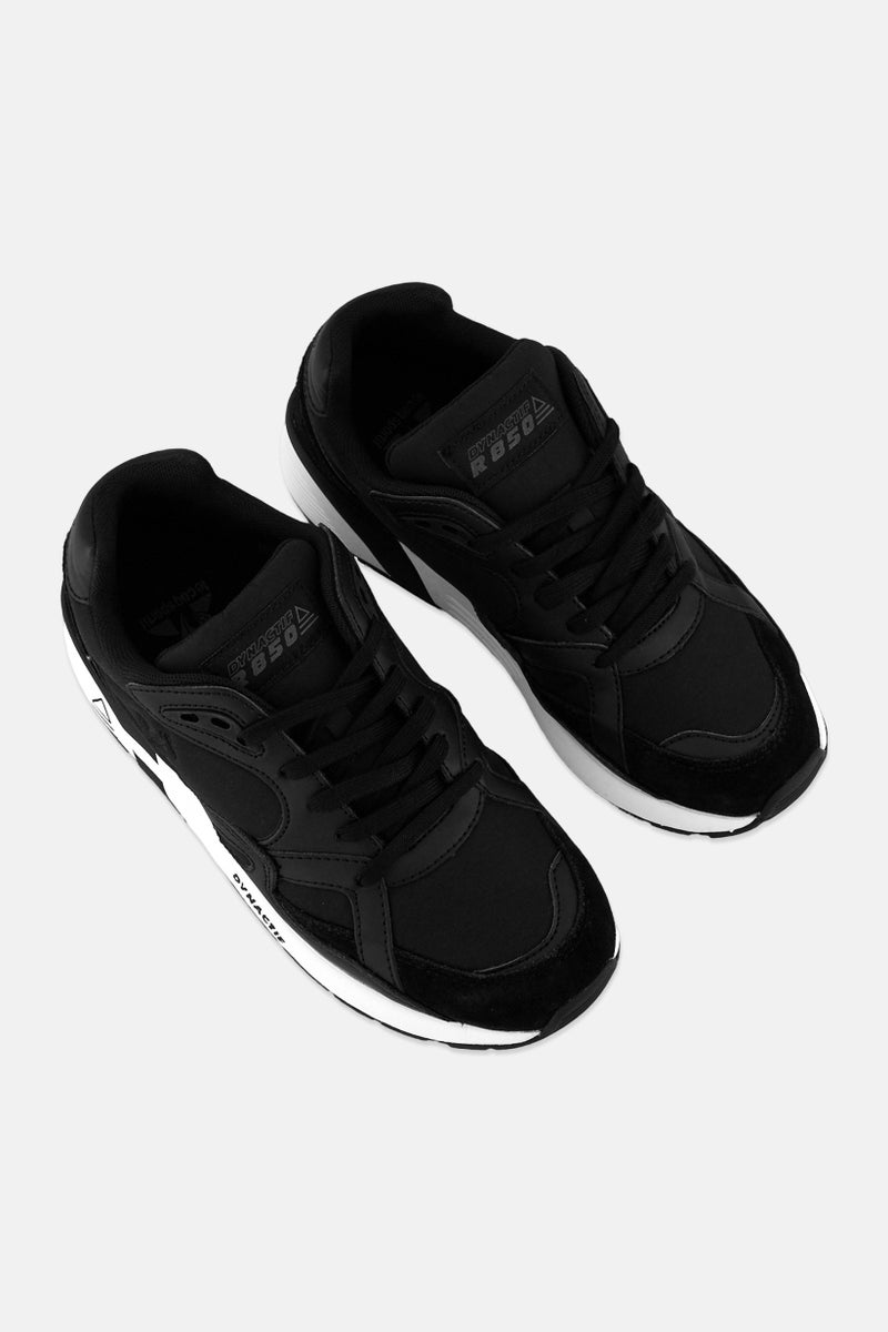 le coq sportif Men Dynactif R850 Lace Up Running Shoes, Black  - Image 3
