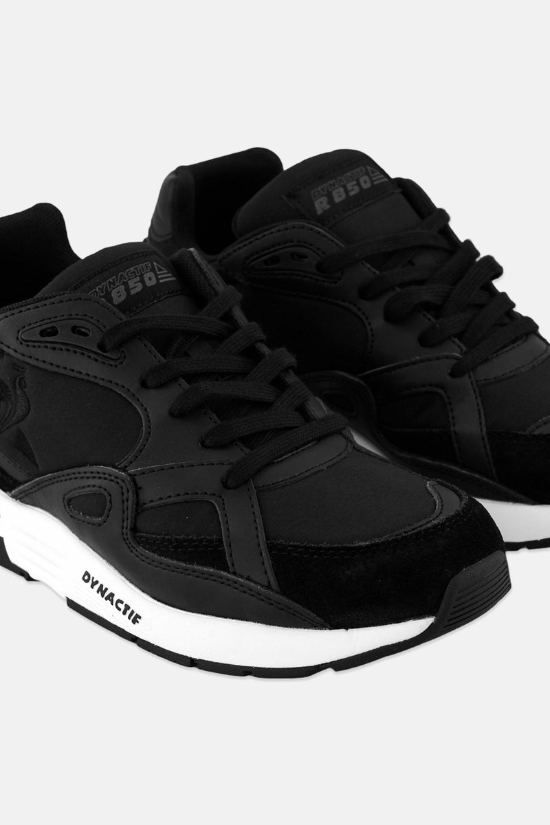 le coq sportif Men Dynactif R850 Lace Up Running Shoes, Black  - Image 2