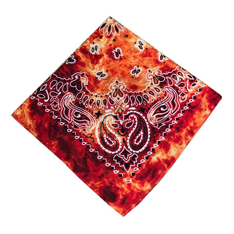 6 Pcs/1 Pack Colorful Paisley Bandanas Flower Pattern Hiphop Headscarf Fashion Outdoor Headscarf Beautiful Cotton Headband (Mixed Color) - Image 1