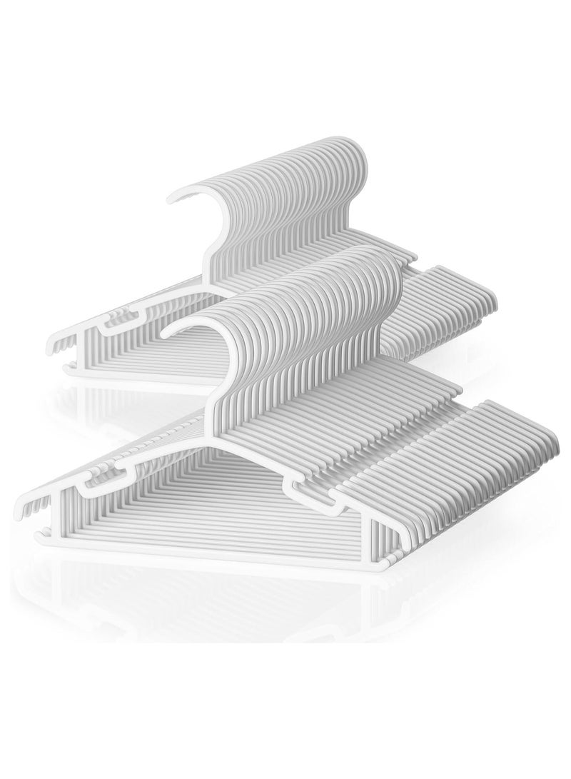 RATSAW Kids Plastic Hangers Baby Clothes Hangers for Closet 50 Packs Non-Slip Toddler Hangers for Infant Child Clothing Small Children Hangers for Pants Coats Skirts - Image 1