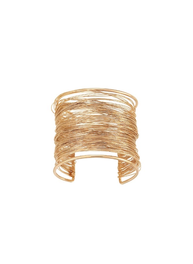 Goolsky [Multi-layered Golden Luxurious Bracelet] A Multi-layered Golden Bracelet With A Luxurious European And American Style, Featuring Intertwined Golden Elements. - Image 2