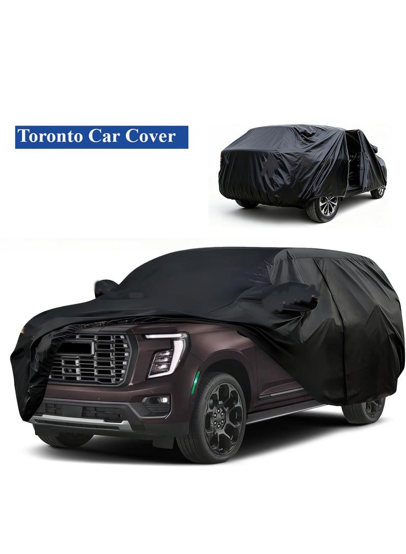 غطاء سيارة SUV "متعدد الطبقات" مقاوم للماء، تصميم مخصص لسيارات جي إم سي أكاديا (موديلات ٢٠٠٧-٢٠٢٥) - حماية لجميع الأحوال الجوية، مزود بسحاب للباب، أحزمة مقاومة للرياح، وأشرطة عاكسة للحماية من الشمس والأشعة فوق البنفسجية والغبار
