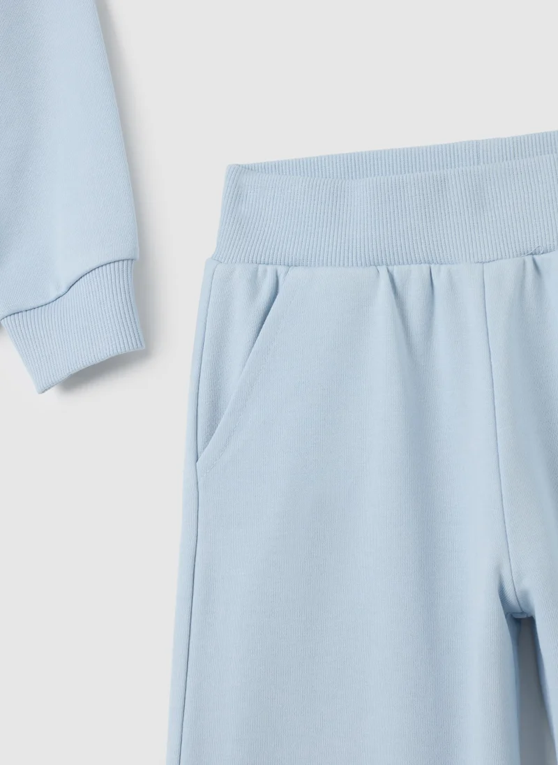 Ovs GIRLS' BLUE COTTON BLEND REGULAR FIT SET