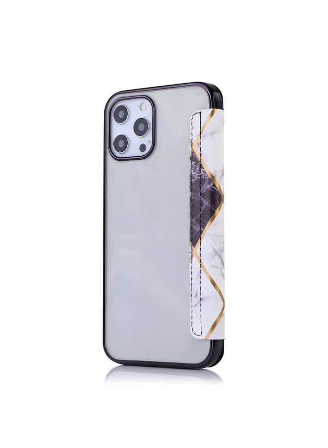 Zaboon Case For iPhone 12 / 12 Pro Bronzing Plating PU + TPU Horizontal Flip Leather Case with Holder & Card Slot - Image 3