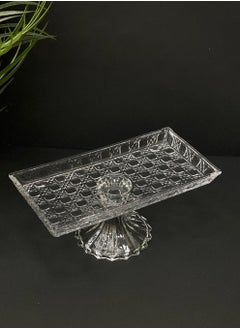 A multi-use Glass Serving Dish with a Base for Sweets and Fruits from Refan 27*14 cm