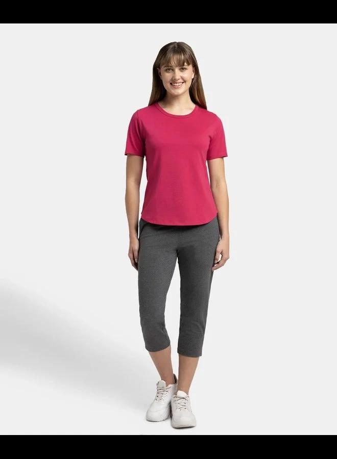 Jockey RED MELANGE JOCKEY WOMEN T-SHIRTS for Women | Best Price UAE