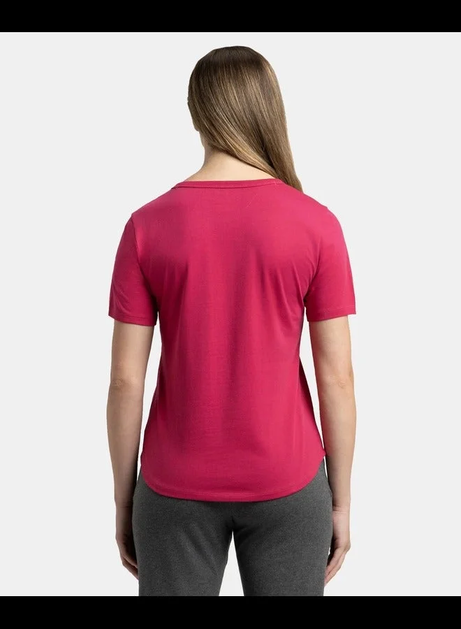 Jockey RED MELANGE JOCKEY WOMEN T-SHIRTS for Women | Best Price UAE