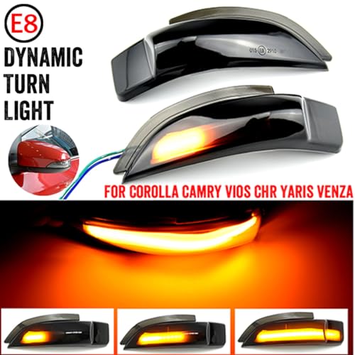WEPARTICULAR LED Dynamic Side Mirror Turn Signal Indicator Light Compatible for Toyota Corolla Camry Prius C Avalon RAV4 2013 2016 Indicator Blinker Sequential Rear View Mirror LED Light Pack for 2 - Image 2