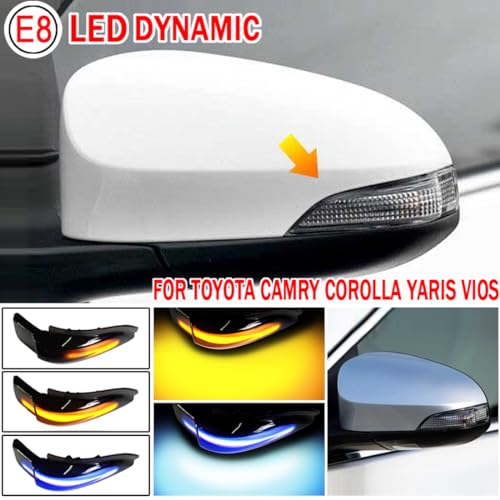 WEPARTICULAR LED Dynamic Side Mirror Turn Signal Indicator Light Compatible for Toyota Corolla Camry Prius C Avalon RAV4 2013 2016 Indicator Blinker Sequential Rear View Mirror LED Light Pack for 2 - Image 4