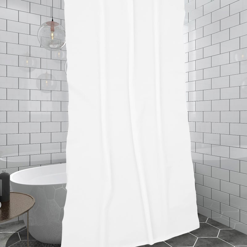 🚽 ستارة دش مودرن من مادة بي ا مقاومة للتمزق مناسبة للحمامات والفنادق - Image 3