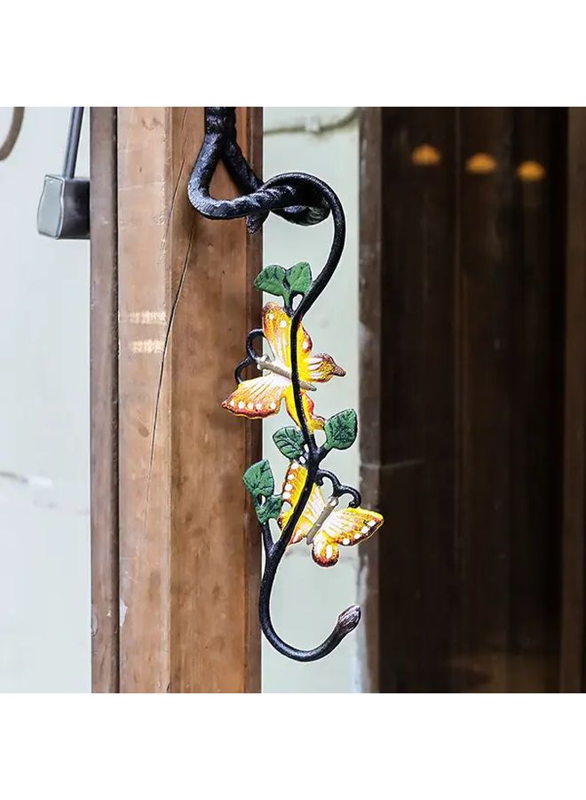 خطاف معدني للجدران من Butterfly متين لتعليق المفاتيح والقبعات والمعاطف، زينة مدخل من الحديد الزهر ريفي الطراز - Image 3