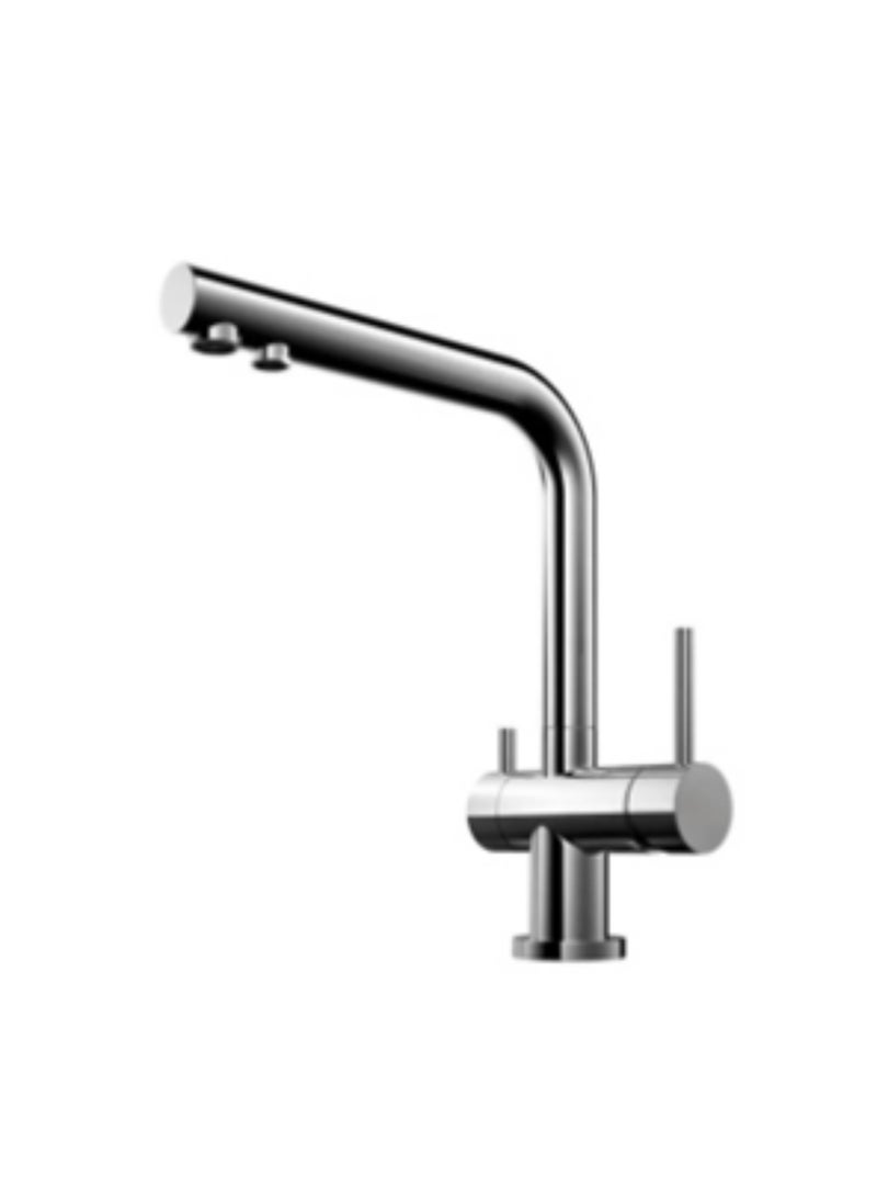 Kitchen Faucet with Drinking Water Filter Function - SZF32810SC, Stainless Steel 304 Body & Handle, Chrome Finish, Ceramic Cartridge (500K Cycles), 360° Rotation, Single Hole Installation