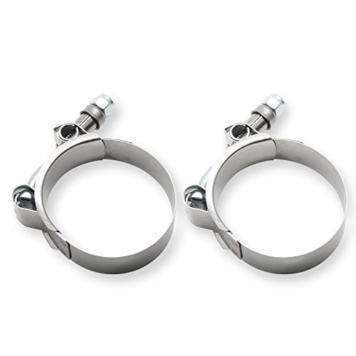 Jersvimc 2Pcs 1 34 Inch TBolt Hose Clamps for Range 5157mm Stainless Steel T Clamp Adjustable Turbo Clamps Intercooler Hose Clamp for 175 ID - Image 3
