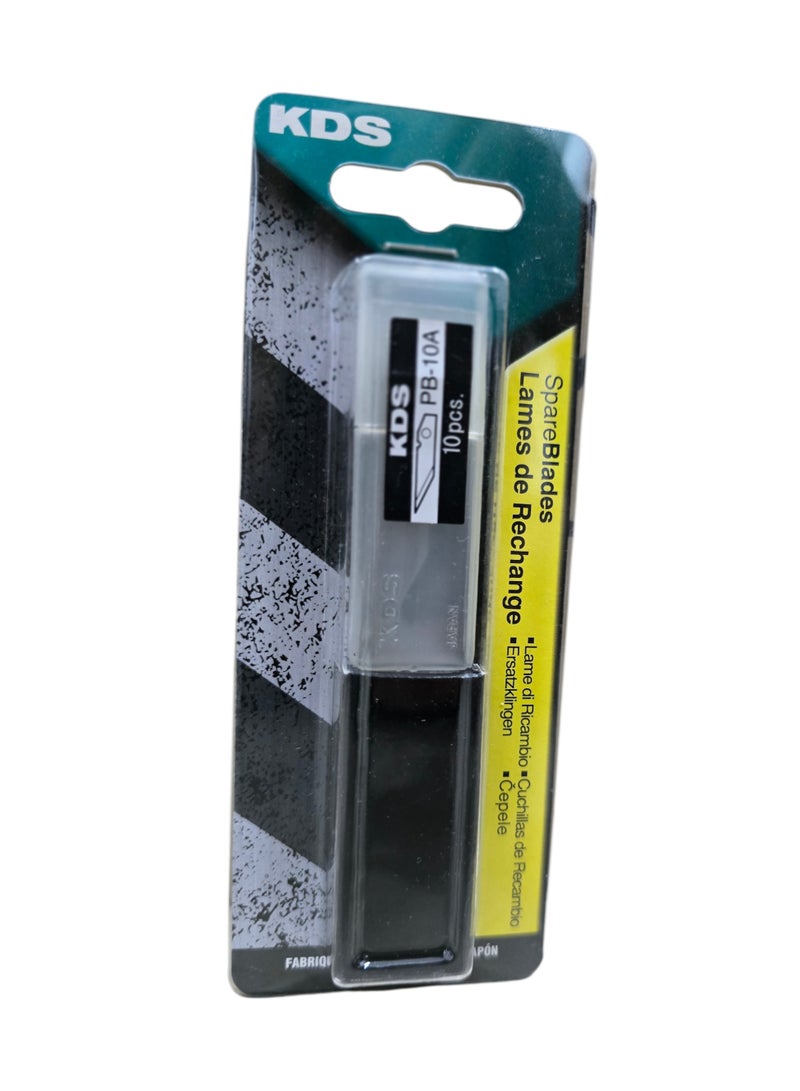 KDS Japan PB-10A Spare Straight Blades 9mm for P-11YE Cutter – 10 Pieces Box - Image 3