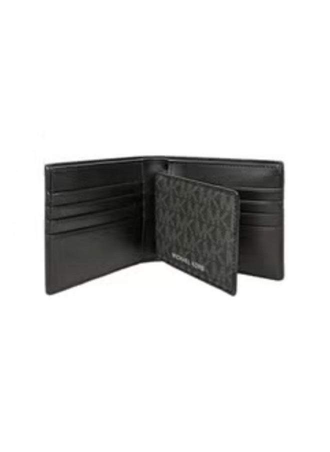 Michael Kors Black Pattern Wallet with Matching Card Holder – Stylish & Functional Designer Duo with 10 Card Slots & 2 Main Pockets