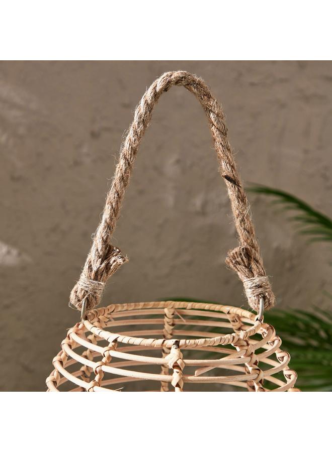 ديكر فانوس من الروطان بنصف لون مع زجاج نذري - Image 3