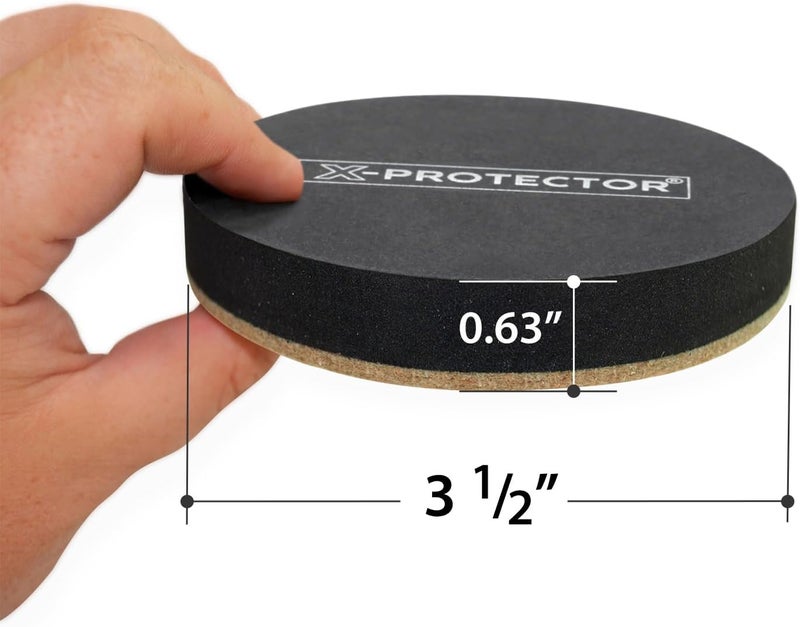 X-Protector زلاجات أثاث من الفelt للأرضيات الخشبية - 16 قطعة 3 1/2" زلاجات أثاث - زلاجات ثقيلة من الفelt للأسطح الصلبة - انقل أثاثك بسهولة وأمان!  - Image 2