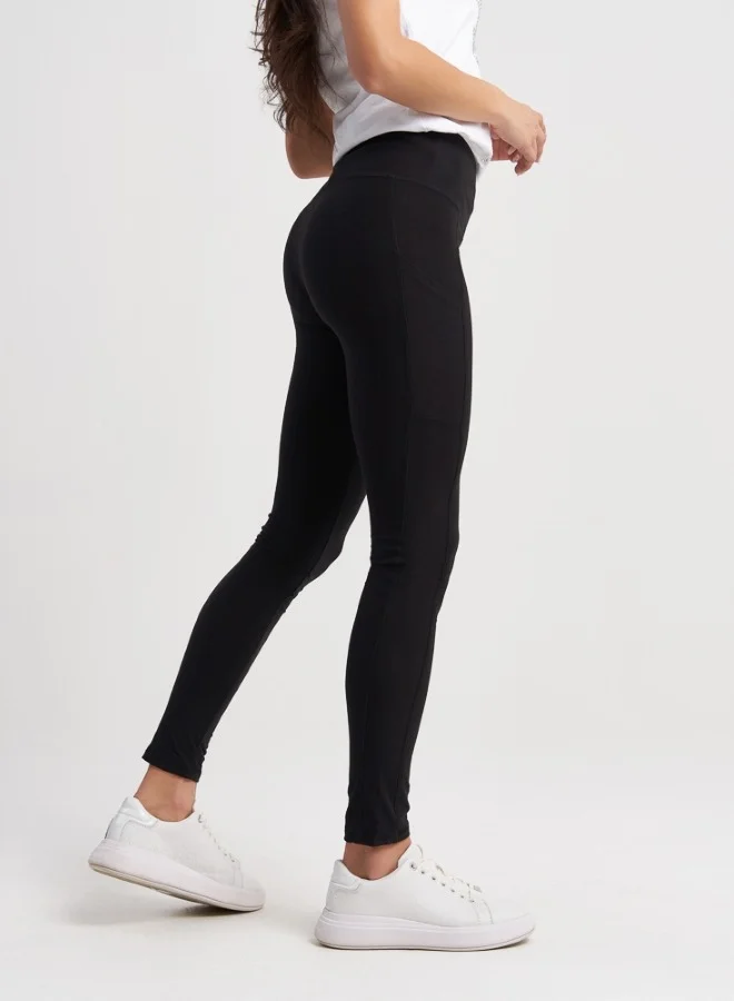 هايليز High-Waisted Black Leggings