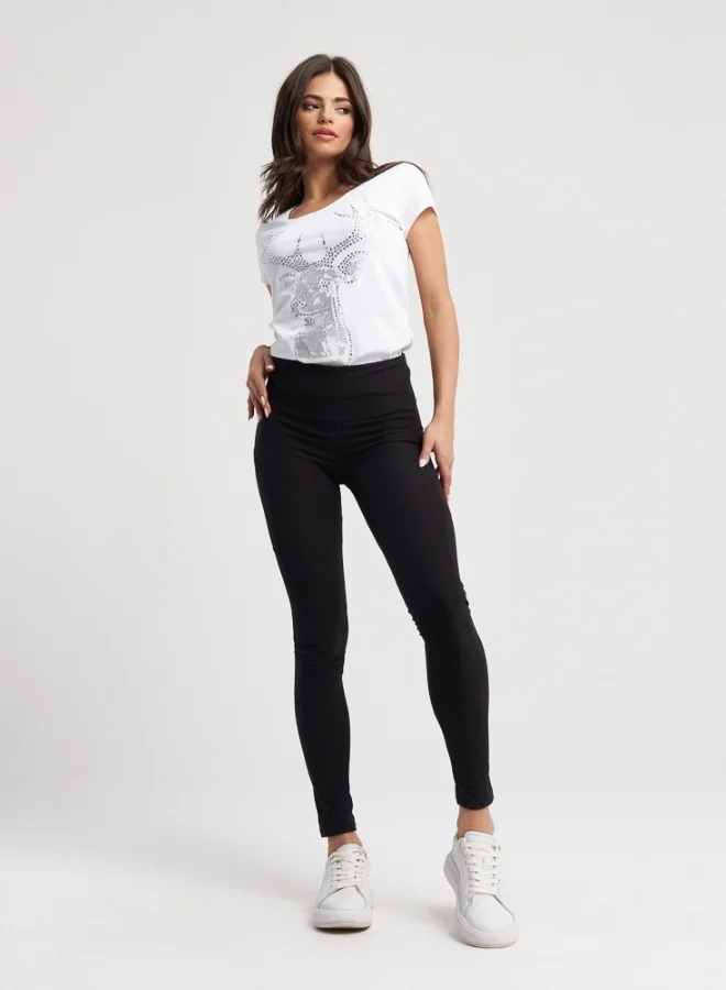 هايليز High-Waisted Black Leggings