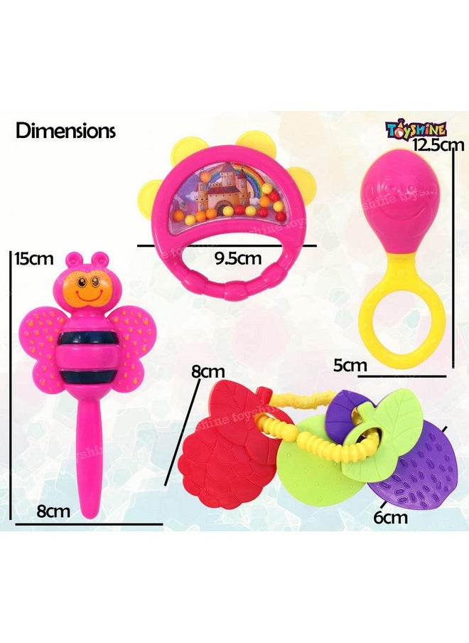 Toyshine Toyshine Infant Acrylonitrile Butadiene Styrene (Abs) Pack Of 5 Rattle Set For New Born Babies, Toy For Babies,Multicolor  - Image 5