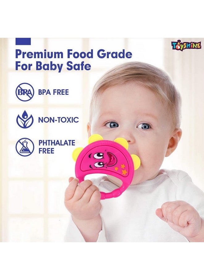 Toyshine Toyshine Infant Acrylonitrile Butadiene Styrene (Abs) Pack Of 5 Rattle Set For New Born Babies, Toy For Babies,Multicolor  - Image 2
