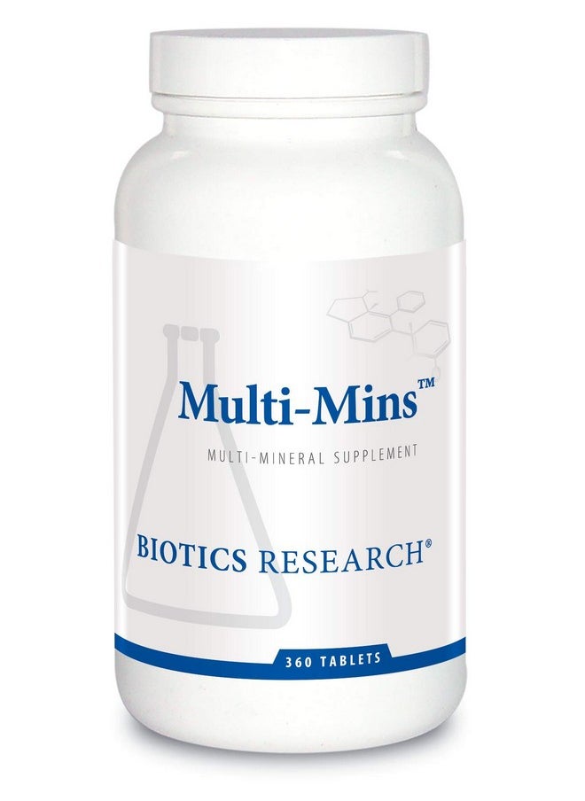 BIOTICS Research Multi Mins Multi Mineral Complex Full Spectrum Mineral Complex Balanced Source Of Mineral Chelates And Whole Food Phytochemically Bound Trace Minerals Easily Absorbed. 360 Tabs  - Image 1