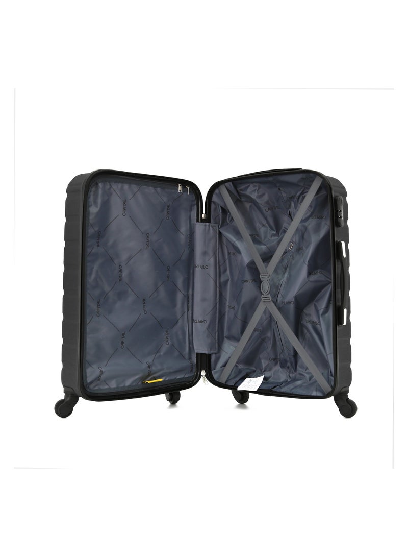 CAPITAL Hardside Luggage Trolley Bag 3-Piece set,Black (S-20",M-24",L-28",XL-32") - Image 4