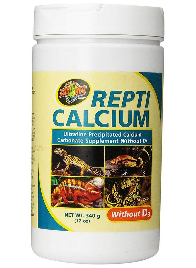 Zoo Med Zoo Med Repti Calcium Ultra Fine Precipitated Calcium Carbonate Reptile Supplement without Vitamin D3, 12-Ounce  - Image 1