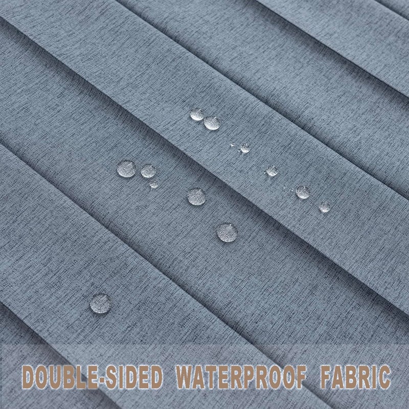 Vatge Door Curtains for Doorways - Faux Linen Accordion Style Door Curtains for Open Closet  Bedroom  and Laundry Room  Bifold Door Cover for Doorway 1 Panel with Tieback  W52 x L78  Blue - Image 4