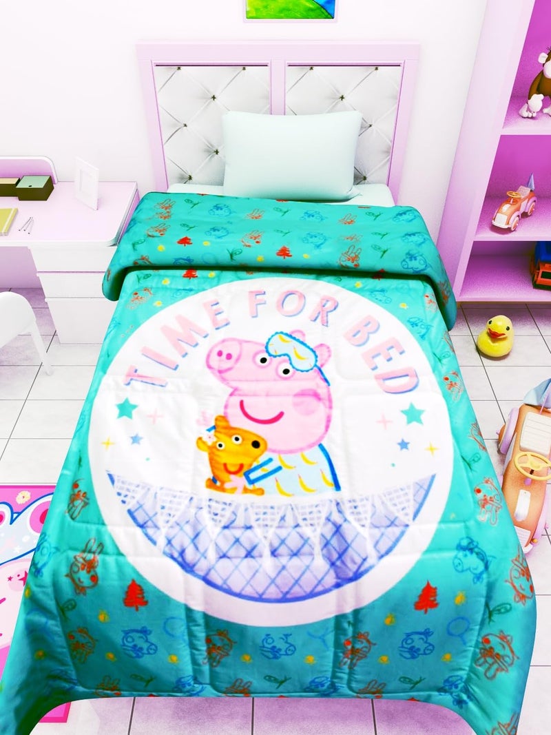 Athom Living Peppa Pig Time for Bed Collections Kids Comforter 300 GSM 135x220 cm - Image 3