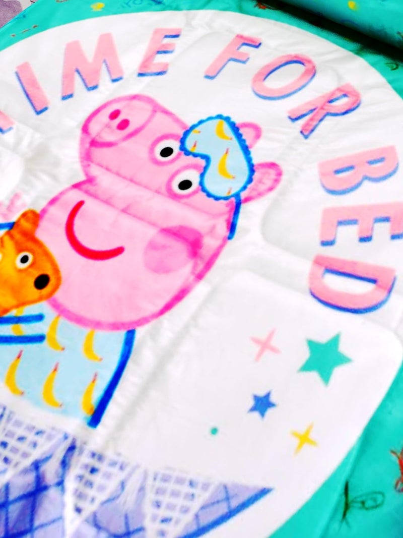 Athom Living Peppa Pig Time for Bed Collections Kids Comforter 300 GSM 135x220 cm - Image 4