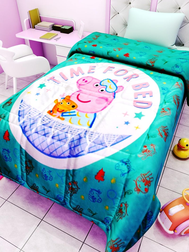 Athom Living Peppa Pig Time for Bed Collections Kids Comforter 300 GSM 135x220 cm - Image 2