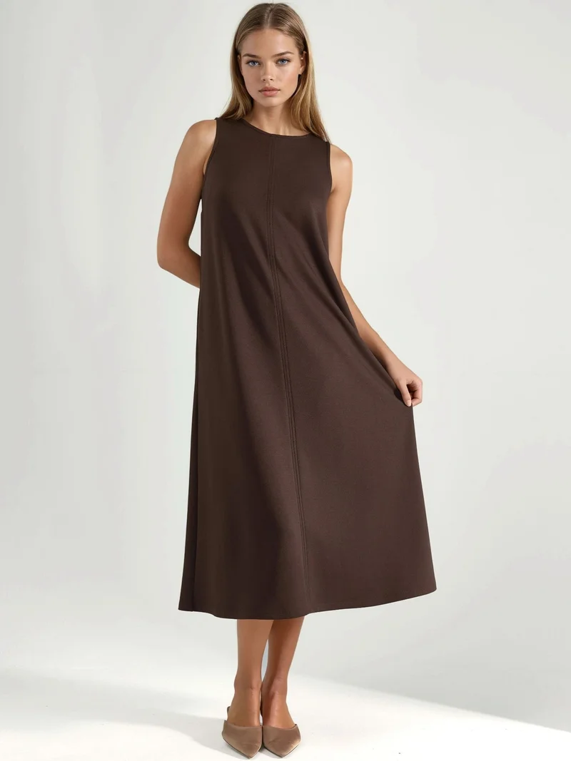 هيكاب Modal Touch Relaxed Fit Midi Dress with Pockets