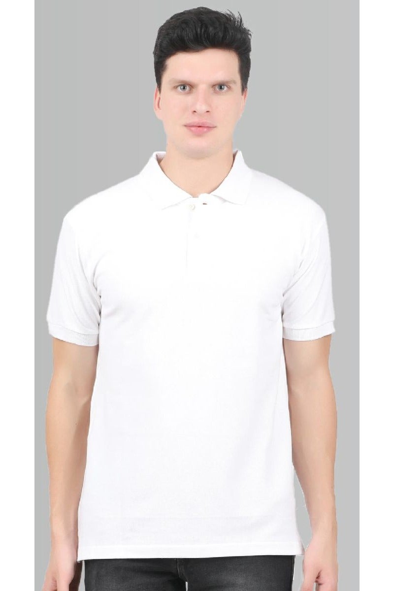 White CVC Polo Unisex Polo