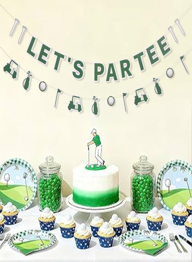 UOAOU Let's Par Tee Banner - Golf Themed Birthday Party Decoration, Retirement Par-Tee Time Sign, Hole In One Baby Shower, For Golf Sports Theme Party Decorations - Image 4
