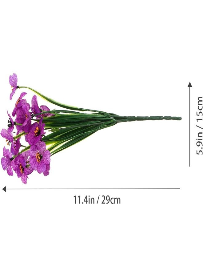 Wionin 6 Pack Artificial Violets, Lightweight Purple Violet Flowers Fake Flowers for Table Centerpieces Home & Office Decor - Image 2