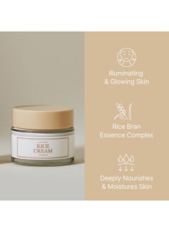 I'M FROM I'm from Rice Cream 1.69 Ounce, 41% Rice Bran Essence with Ceramide, Glowing Look, Improves Moisture Skin Barrier, Nourishes Deeply, Smoothening to Even Out Skin Tone, K Beauty  - Image 2