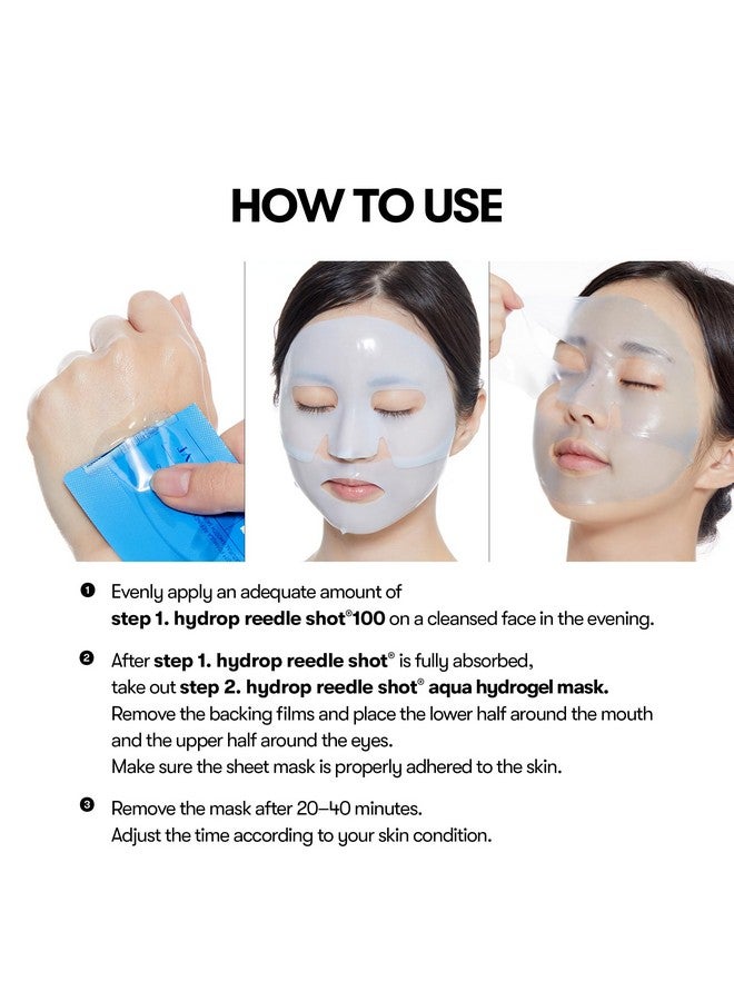 VT COSMETICS VT COSMETICS Hydrop Reedle Shot 100hl 2-Step Hydrogel Mask(34.5gx4ea), Intensive Hydrating, Exosome Hyaluronic Acid Face Mask, Dewy & Glass Skin, Overnight Melting Mask, Korean Facial Mask - Image 5