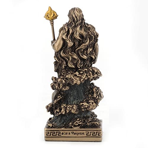 Veronese Design 3 3/8 Inch Poseidon The Greek God of The Sea Resin Miniature Bronze Finish Figurine - Image 4